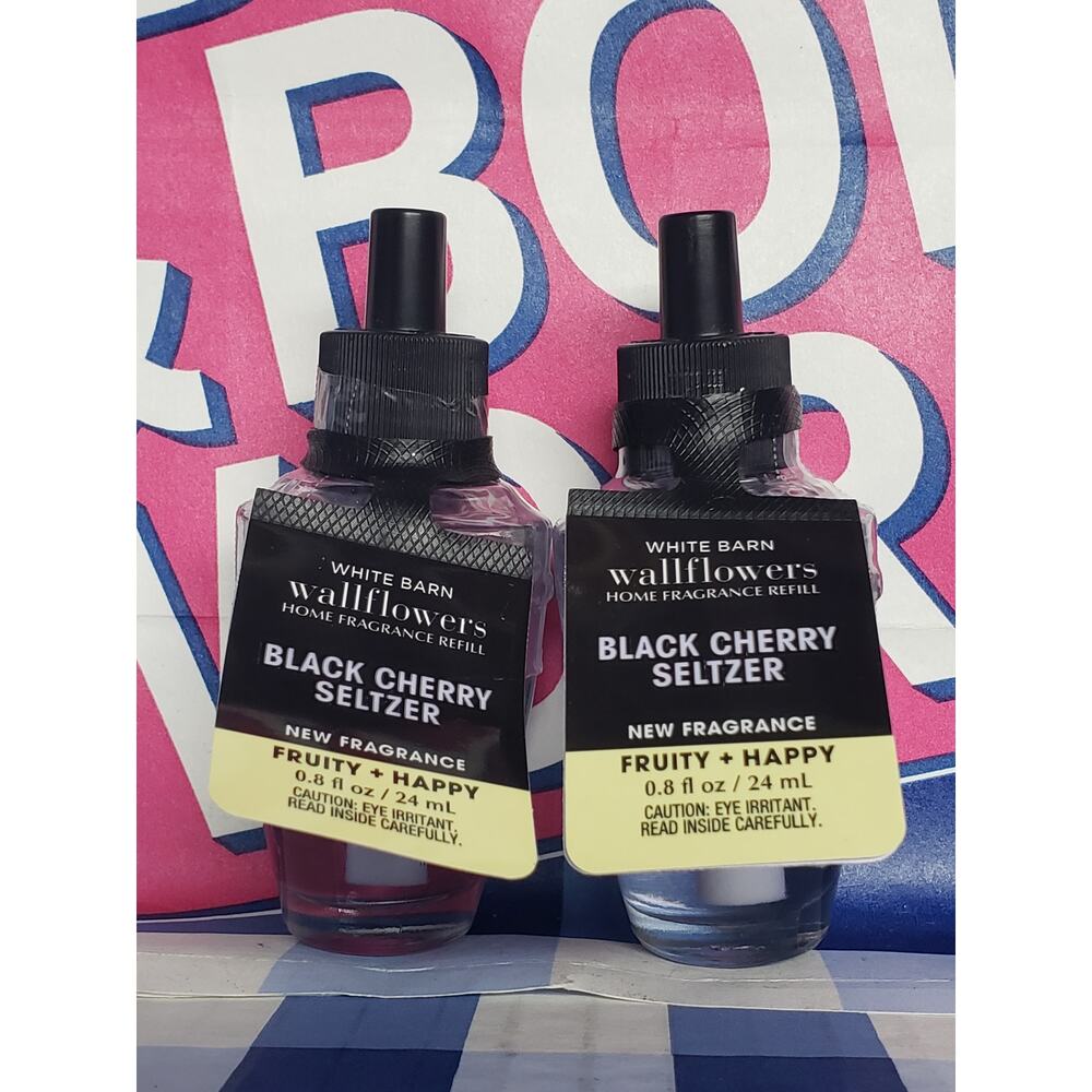 BBW Black Cherry Seltzer FRUITY & HAPPY Wallflower Fragrance Refills